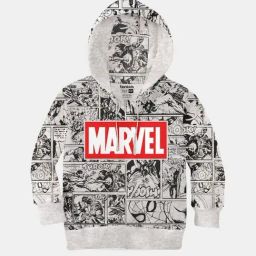 Bonkids Boys Grey Printed Hooded Sweatshirt-image-94