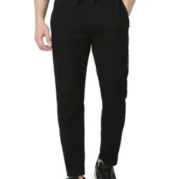 UnderJeans by Spykar Black Regular Fit Solid Lounge Pants-image-59