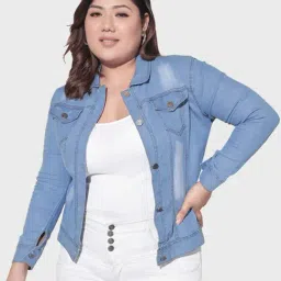 BUYNEWTREND Blue Regular Fit Jacket-picture-32