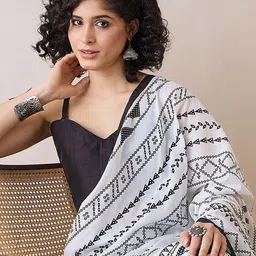 Mitera Ready to Wear Block Print Saree image 4