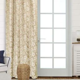 Saral Home Beige Cotton Long Door Curtain-30