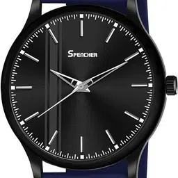 SPENCHER Men Set Of 3 traps Analogue Multi Function Watch Spencher Dope BLue Silicon Strap image 2