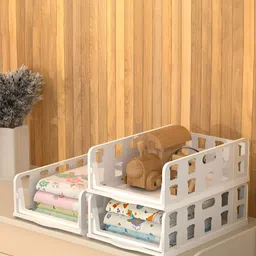 Myntra Elegant Homes White Set of 3 Regular Drawer Organiser Organisers-58