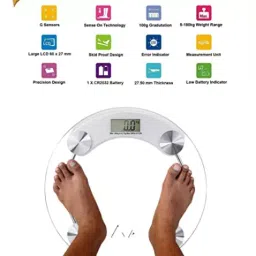 Weightrolux White Digital Display Weighing Scale for Personal Health Check-Up EPS-2003 image 2