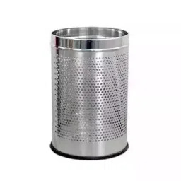 Grassland Open Top Dustbin Stainless Steel Silver 8x24 Inch 22 L, GSS1153-image-30
