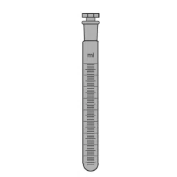 RELIGLAS 150 ml Graduated Amber Test Tubes With Interchangeable Stopper, 02.171A.13-33