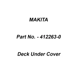 Makita Deck Under Cover Suitable For DLM533, Part No 412263-0-42