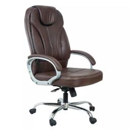 Mezonite Leatherette Dark Brown High Back Executive Office Chair, KI746-picture-36