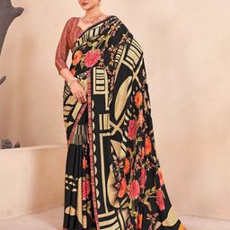 JIVORA Floral Printed Saree-image-30