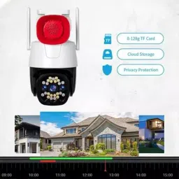 CAMLEIGH Two Way Audio IP PTZ Camera 3 MP with Motion Detection 4G/Wi-fi Full Color Night Vision, V380 Pro image 3