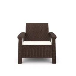 Nilkamal Goa 1 Seater Sofa with Cushion Brown-image-1