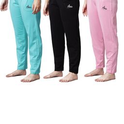 Pack of 3 Women Cotton Regular Fit Pyjama with Side Pockets-image-94