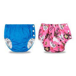 Chinmay Kids Reusable Swimwear Diaper Pool Pants Pack of 2- Blue & Pink-image-97