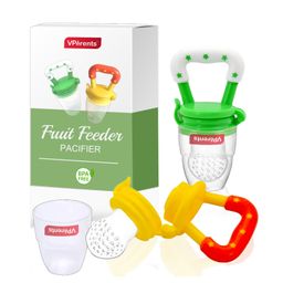 VParents  Silicone Food Nibbler with Extra Mesh Soft Pacifier Pack of 2 - Assorted colour-1