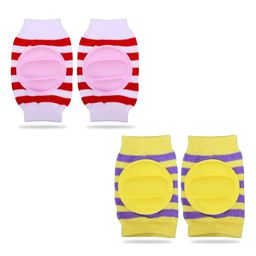 Chinmay Kids Crawling Anti-Slip Padded Stretchable Elastic Cotton Soft Breathable Comfortable Knee & Elbow Cap with Lining Pattern Pack of 2 - Multicolour-60
