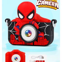 Fiddlerz Kids Camera for Girls HD 1080P 2.0 Screen Digital Camera for Kids Selfie Video Cam with Inbuilt Games Toy with USB & Silicone Cover (Spidy Design)-22