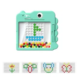 Happy Hues Magnetic Dot Board Game- 1 Magnetic Pens- 7 Double-Sided Pattern Cards - Travel Games for Kids-picture-29