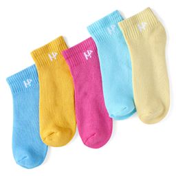 Honeyhap Premium Cotton Bamboo Spandex   With Bio Finish Solid Colour Socks Pack of 5 - Baltic Sea Blue  Azealea Pink & Snapdragon-picture-14