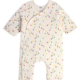 MINI KLUB Cotton Full Sleeves Geometric Printed Romper - Marshmallow-picture-27