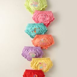 Simply Sinker Knit Bloomers with Animal Print Pack of 7 - Yellow Dark Pink & Red-picture-2