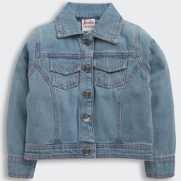 Barbie by Tiny Girl Cotton Full Sleeves Solid Pocket Detailed Jacket - Dark Blue-image-89