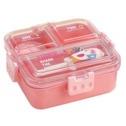 Attro Lunch Box with Inner Container & Spoon - Pink-image-4