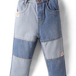 Little Kangaroos Denim Woven Cut & Sew Design Jeans - Light Blue-picture-8