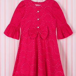 CACA CINA Print Bell Sleeve Fit & Flare Dress-image-50