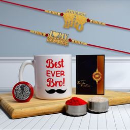 DeoDap Unisex 4 Pieces Rakhi Gift Set-image-48