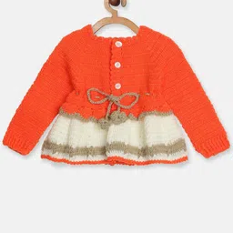 CHUTPUT Kids - Girls Colourblocked Pure Wool Fit & Flare Frock Dress-picture-17