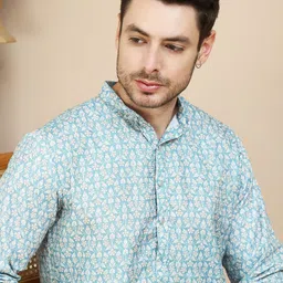 Anouk Rustic Men Floral Printed Sequinned Kurta-37
