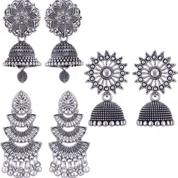 Sangria Alloy Silver-Plated Earrings-picture-4
