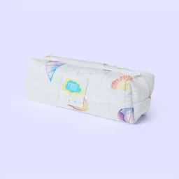 Fancy Fluff Unisex Beige & Yellow Printed Travel Pouch-16