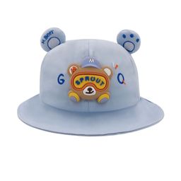 JENNA Unisex Kids Blue Embroidered Bucket Hat-31