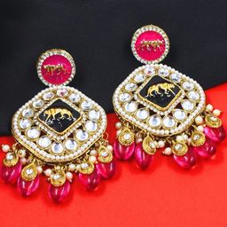 J & C Fashion Arena Gold-Plated Brass Earrings-image-35