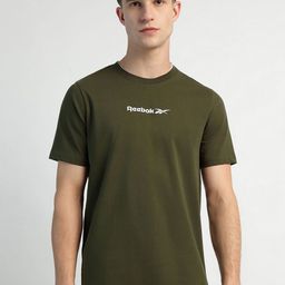 Reebok Men Solid Round Neck Pure Cotton T-shirt-image-65