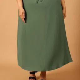 NEUDIS Ribbed A-Line Midi Skirt-34