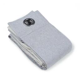 Saral Home Grey Cotton Stripe Curtain-37