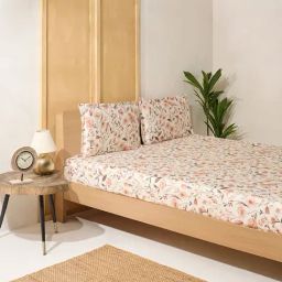 Westside Home Rust Botanical Queen Bed Flat Sheet and Pillowcase Set-image-96