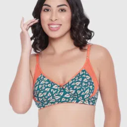 Clovia Green Floral Print Non Padded Bra-picture-33