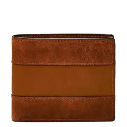 Fossil Everett Brown Paneled Bi-Fold Wallet for Men-32