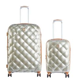 It luggage St. Tropaz Silver Textured Large Hard Cabin Trolley Set of 2-image-61