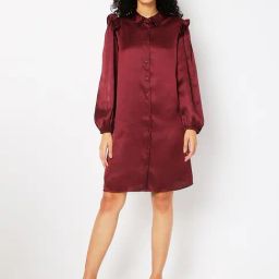 Vero Moda Maroon Above Knee Shirt Dress-image-26