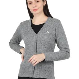 Monte Carlo Grey Self Design Open Front Cardigan-image-40