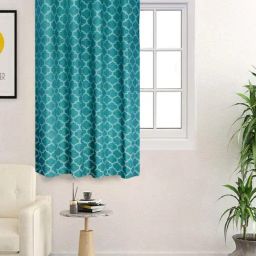 Saral Home Teal Cotton Door Curtain-13