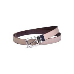 BELWABA Beige & Brown Animal Effect Casual Reversible Belt for Women-picture-46