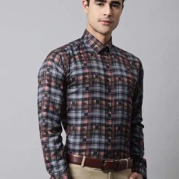Jainish Multi Cotton Regular Fit Checks Shirts-image-11