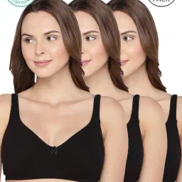 Inner Sense Black Full Coverage Bra - Pack of 3-picture-6