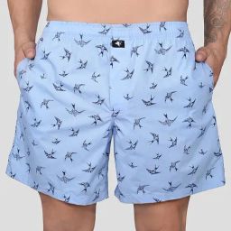 Frenchie Sky Blue Relaxed Fit Printed Boxers-image-58