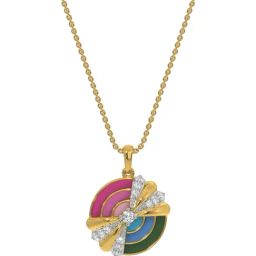 Kisna Diamond & Gold Jewellery 14k Finery Pendant-image-15